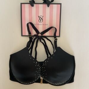 Victoria’s Secret Black Very Sexy Front Close Push Up Bra Size 34DDD